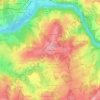Mapa topográfico Les Clédières, altitud, relieve