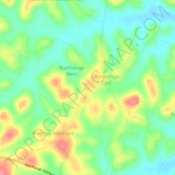 Mapa topográfico Madudu, altitud, relieve