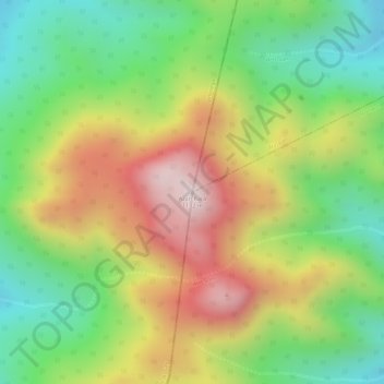 Mapa topográfico Azan Rara, altitud, relieve