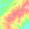 Mapa topográfico Zebreira, altitud, relieve