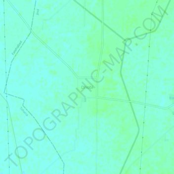 Mapa topográfico Dhobi, altitud, relieve