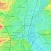 Mapa topográfico Tottenham, altitud, relieve