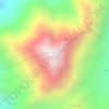 Mapa topográfico Cerro de Puñay, altitud, relieve
