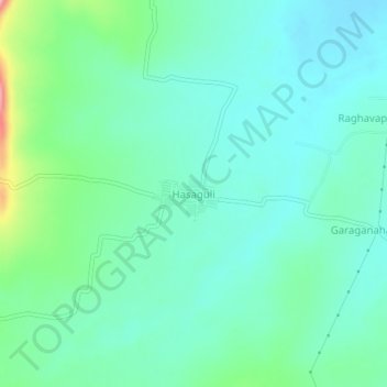 Mapa topográfico Hasaguli, altitud, relieve