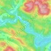 Mapa topográfico Le Moutas, altitud, relieve