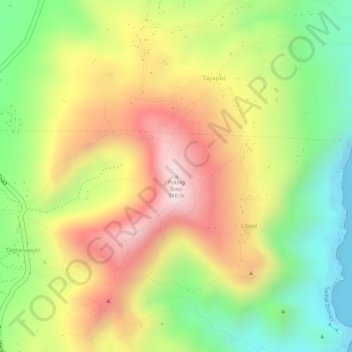Mapa topográfico Puting Bato, altitud, relieve