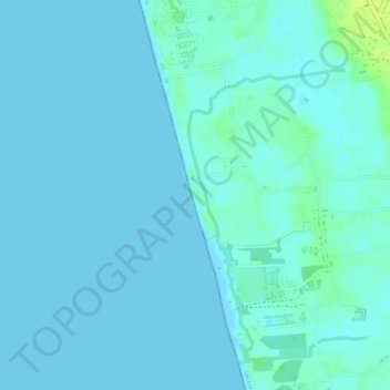 Mapa topográfico Varca Beach, altitud, relieve