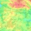 Mapa topográfico Poulvernic, altitud, relieve