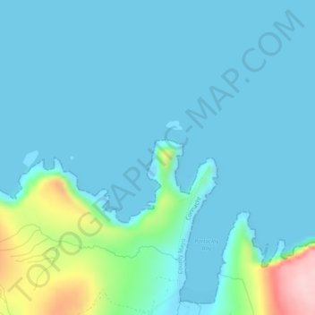 Mapa topográfico Doonvinalla, altitud, relieve