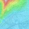 Mapa topográfico Vétroz, altitud, relieve