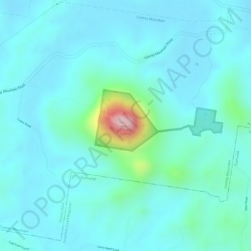 Mapa topográfico Mount Cooroy, altitud, relieve