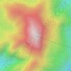 Mapa topográfico Gunung Rabong, altitud, relieve