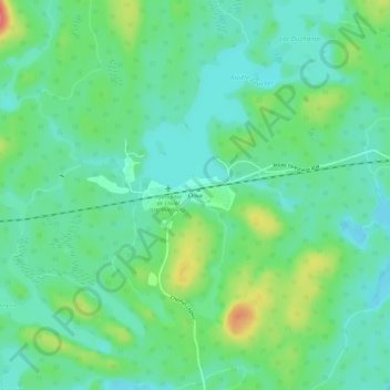 Mapa topográfico Clova, altitud, relieve