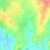 Mapa topográfico Secarias, altitud, relieve
