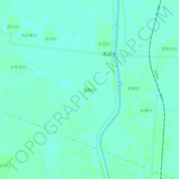Mapa topográfico 西魏村, altitud, relieve