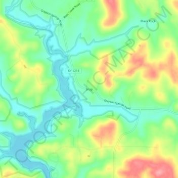 Mapa topográfico Snap, altitud, relieve