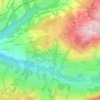 Mapa topográfico Laffin, altitud, relieve