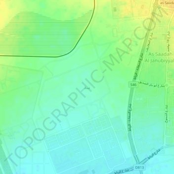 Mapa topográfico Sudh, altitud, relieve