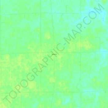 Mapa topográfico Salem, altitud, relieve
