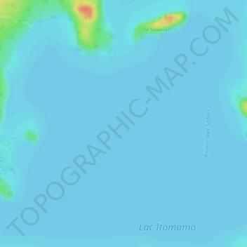 Mapa topográfico Lac Itomamo, altitud, relieve