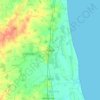 Mapa topográfico Kavali, altitud, relieve