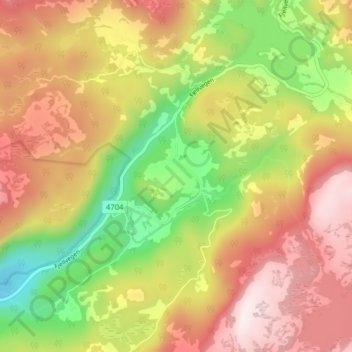 Mapa topográfico Helgeland, altitud, relieve