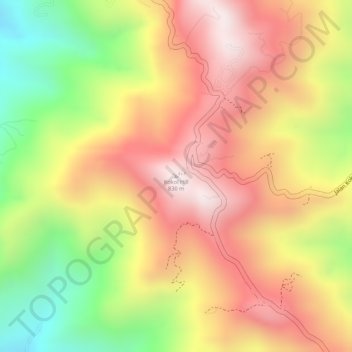 Mapa topográfico Kokol Hill, altitud, relieve