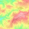 Mapa topográfico Milheirós, altitud, relieve
