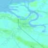 Mapa topográfico Kampung Tanjung Che Mas, altitud, relieve