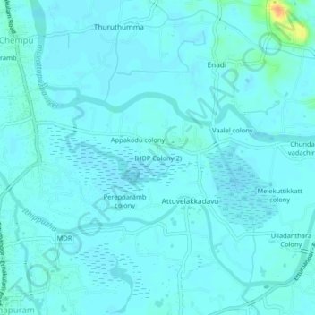 Mapa topográfico IHDP Colony(2), altitud, relieve