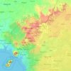 Mapa topográfico Ouest, altitud, relieve