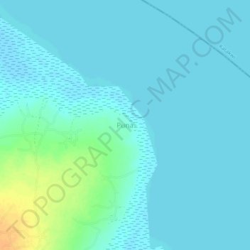 Mapa topográfico Puna, altitud, relieve