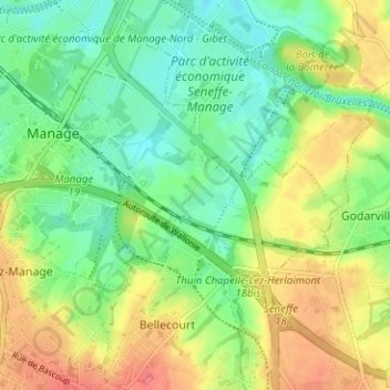 Mapa topográfico Longsart, altitud, relieve