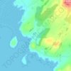Mapa topográfico Knockbrex, altitud, relieve