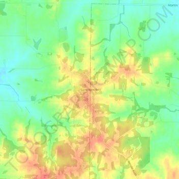 Mapa topográfico Saint Wendel, altitud, relieve