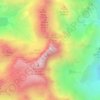 Mapa topográfico Grand Pic de Belledonne, altitud, relieve