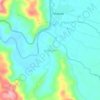 Mapa topográfico Sawangan, altitud, relieve