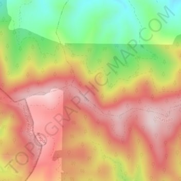 Mapa topográfico El Pinar, altitud, relieve
