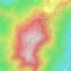 Mapa topográfico Mt. Hashikami, altitud, relieve