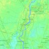 Mapa topográfico Chandannagar, altitud, relieve