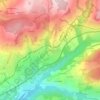 Mapa topográfico Les Aires, altitud, relieve