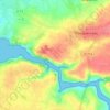 Mapa topográfico Kervily, altitud, relieve