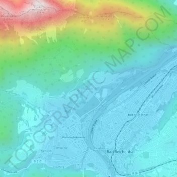 Mapa topográfico Nonn, altitud, relieve