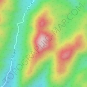 Mapa topográfico Bukit Gemai, altitud, relieve