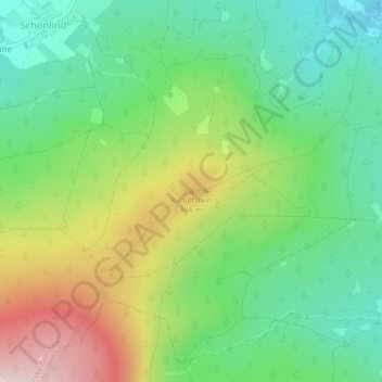 Mapa topográfico Rudolfstein, altitud, relieve