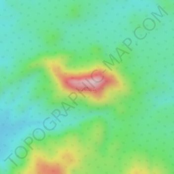 Mapa topográfico Blue Mountain, altitud, relieve