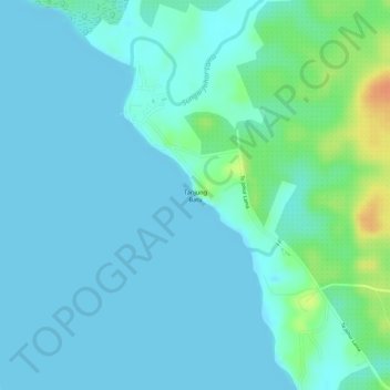 Mapa topográfico Tanjung Batu, altitud, relieve
