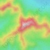 Mapa topográfico Gunung Papulut, altitud, relieve