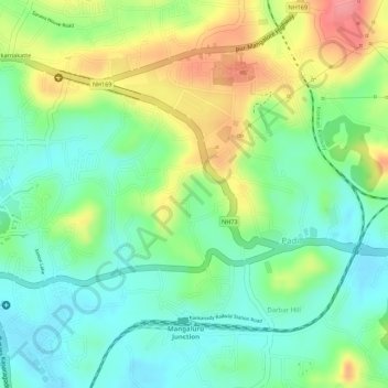 Mapa topográfico Maroli, altitud, relieve