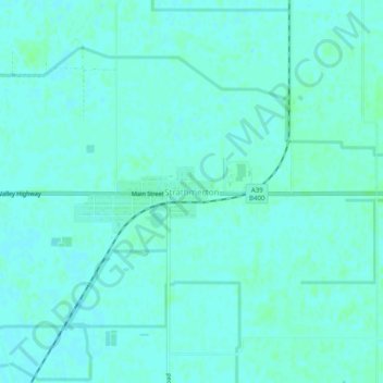 Mapa topográfico Strathmerton, altitud, relieve